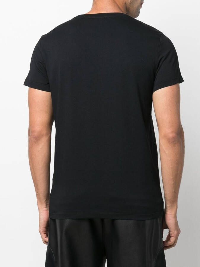 Balmain T-shirt met logo-reliëf Zwart