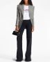 Balmain Flocked Paris cropped T-shirt Kort Paris T-shirt met flockprint Pink White Dames - Thumbnail 3
