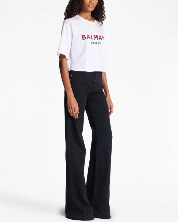 Balmain T-shirt met logo Wit