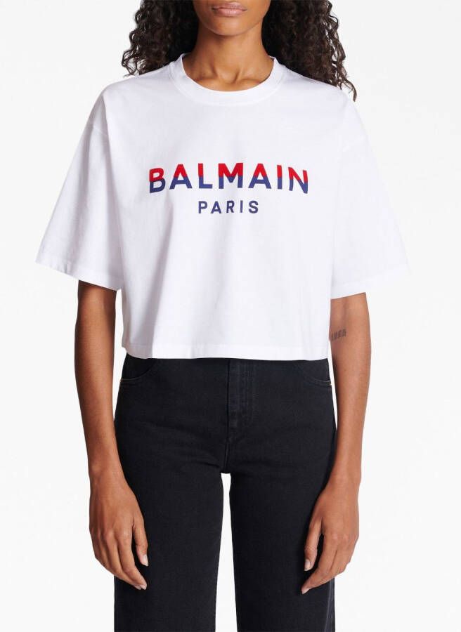 Balmain T-shirt met logo Wit