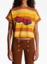 Balmain MultiColour T-shirt Crop Polos Multicolor Dames - Thumbnail 6