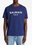 Balmain T-shirt met logoprint Blauw - Thumbnail 5