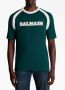 Balmain Retro Logo Jersey T-Shirt Zwart - Thumbnail 10