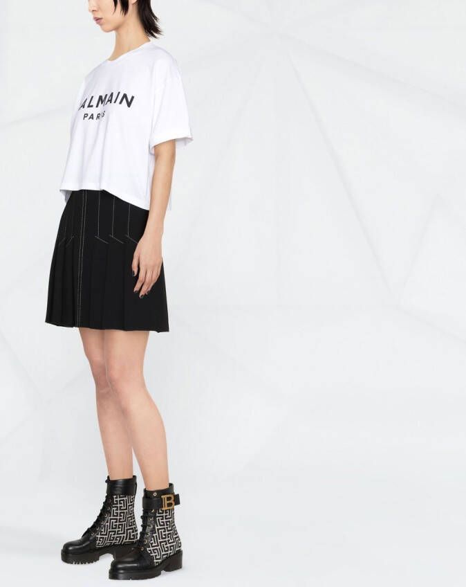 Balmain T-shirt met logoprint Wit