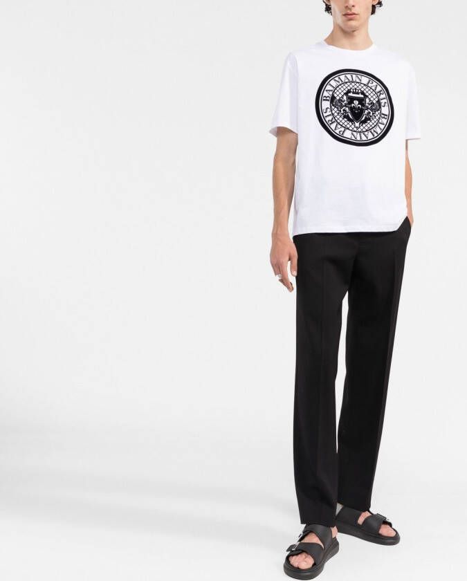 Balmain T-shirt met logoprint Wit