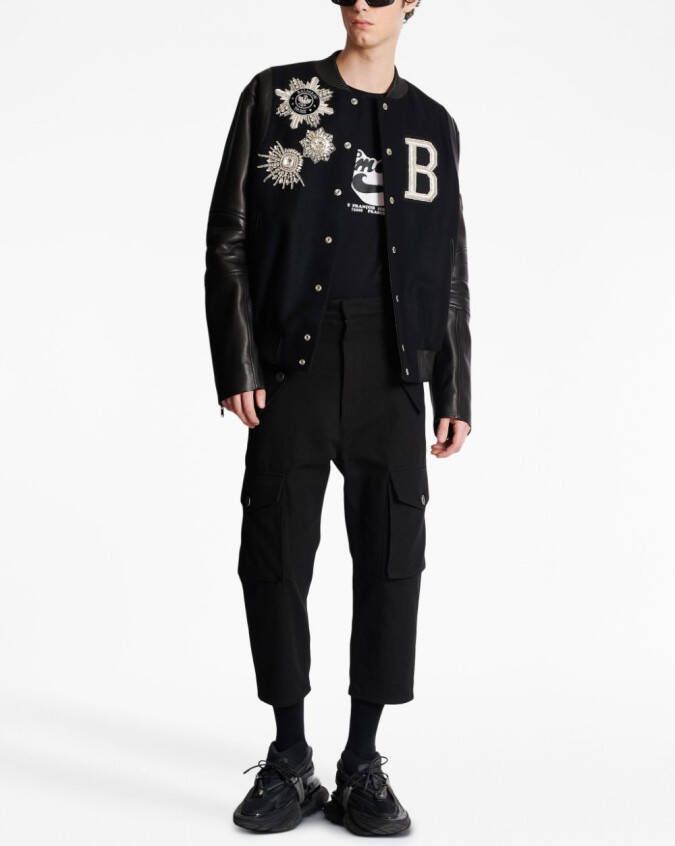 Balmain T-shirt met logoprint Zwart