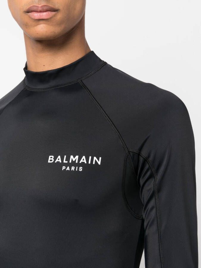 Balmain T-shirt met logoprint Zwart