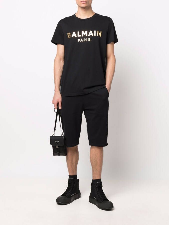 Balmain T-shirt met logoprint Zwart