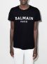 Balmain Katoenen T-shirt met fluweelachtige medaillon Black Heren - Thumbnail 4