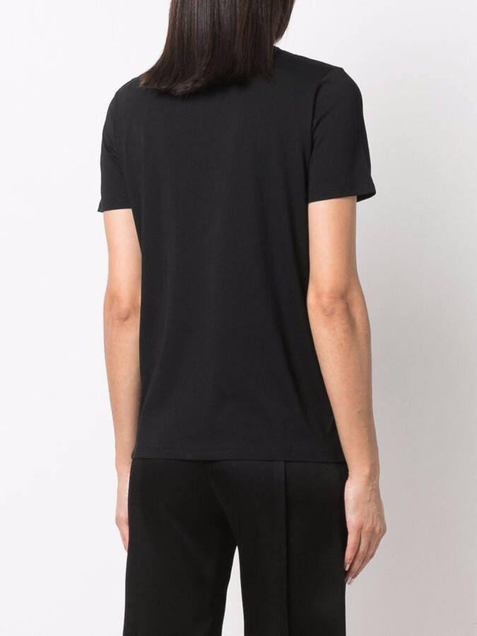 Balmain T-shirt met metallic logo Zwart