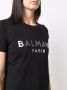Balmain T-shirt met metallic logo Zwart - Thumbnail 5