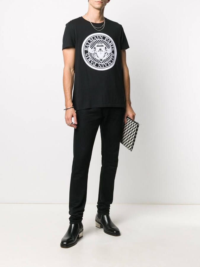 Balmain T-shirt met print Zwart