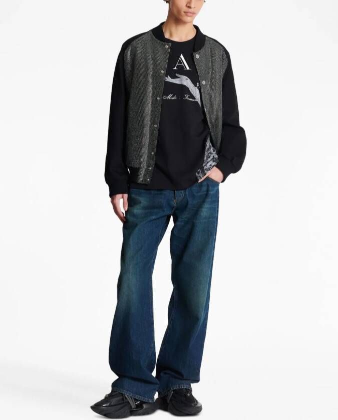 Balmain T-shirt met print Zwart