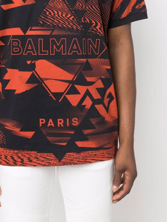 Balmain T-shirt met print Zwart