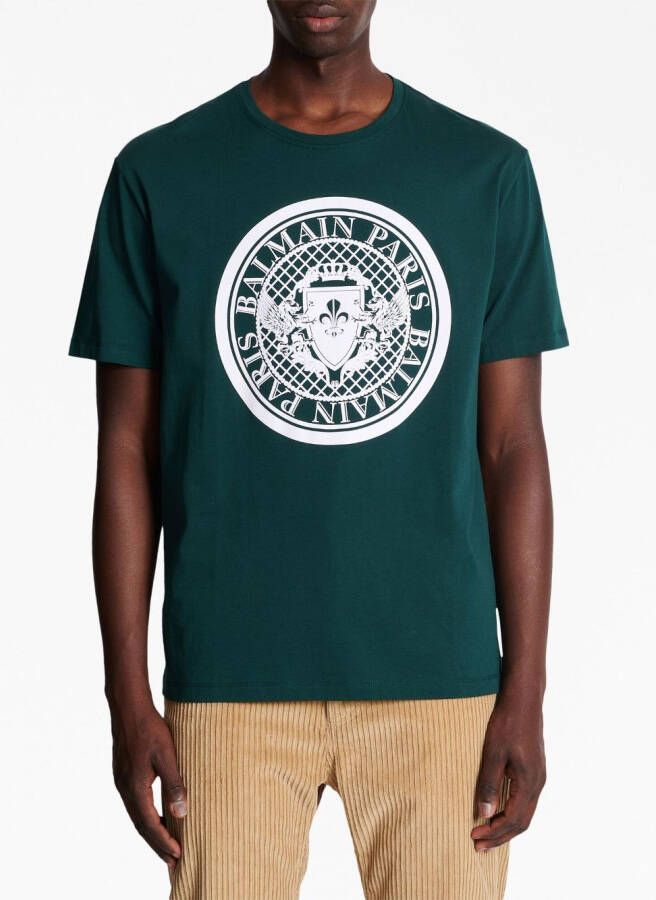 Balmain T-shirt van biologisch katoen Groen