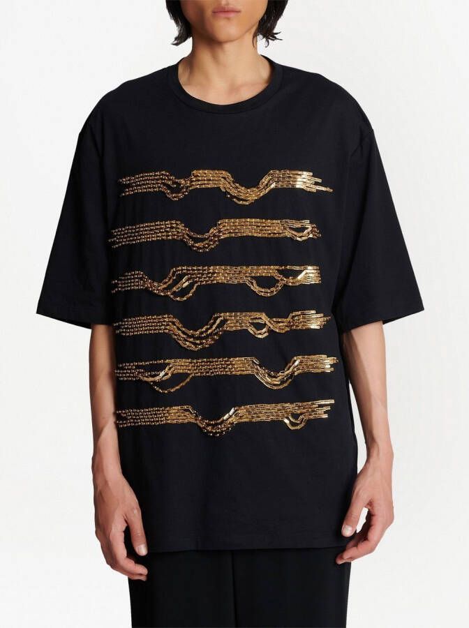 Balmain T-shirts & hemden Zwart