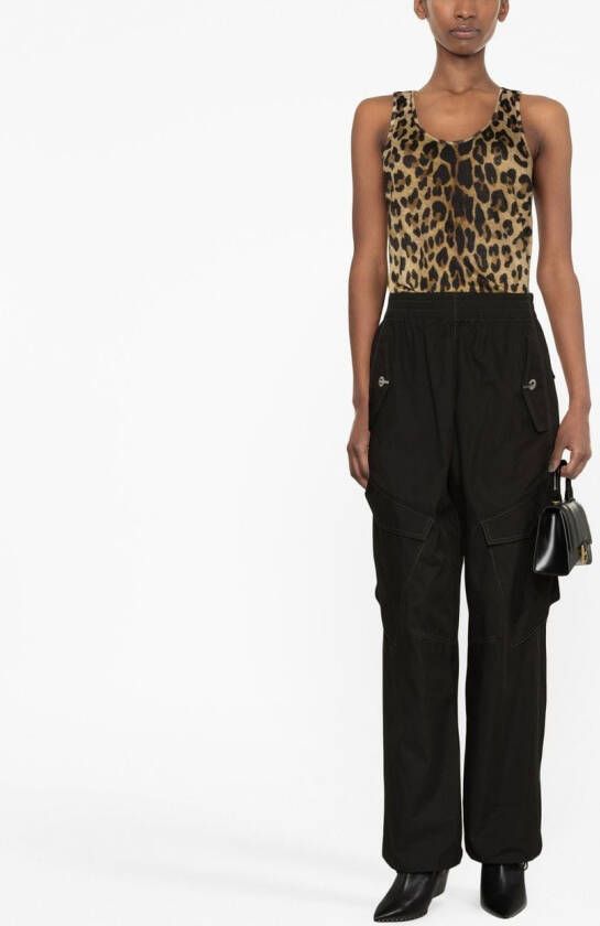 Balmain Top met luipaardprint Bruin