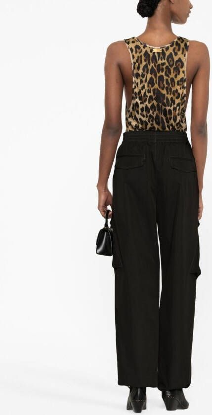 Balmain Top met luipaardprint Bruin