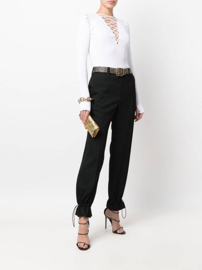 Balmain Top met veters Wit