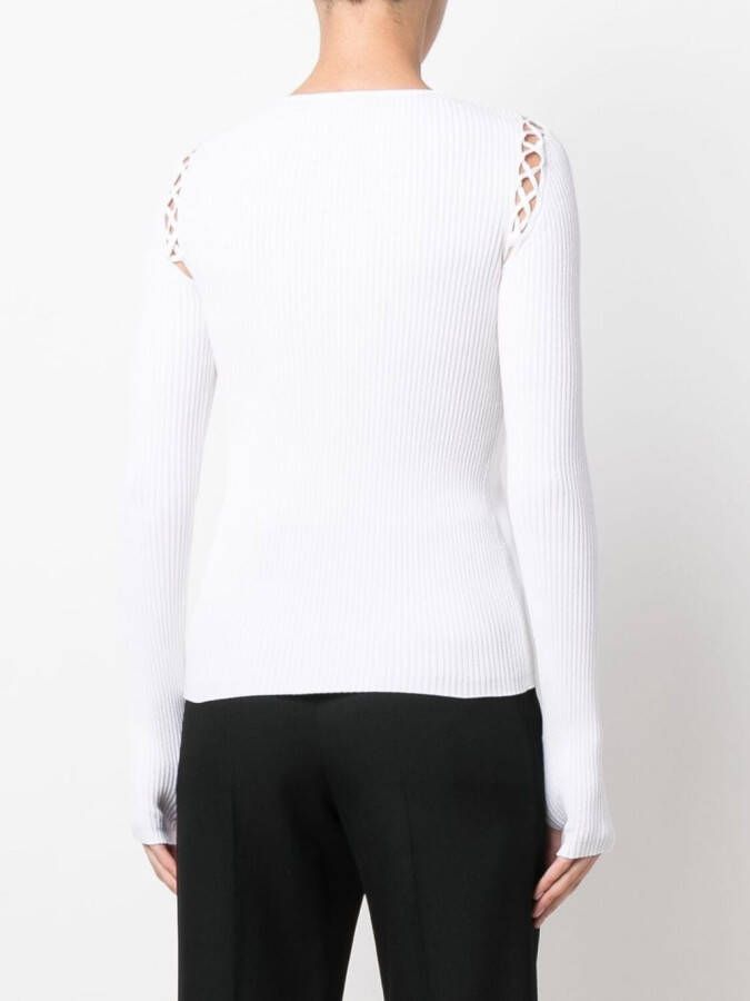 Balmain Top met veters Wit