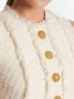 Balmain Top court en tweed à boutons White Dames - Thumbnail 7