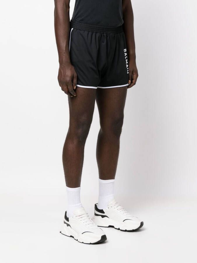 Balmain Trainingsshorts met logoprint Zwart