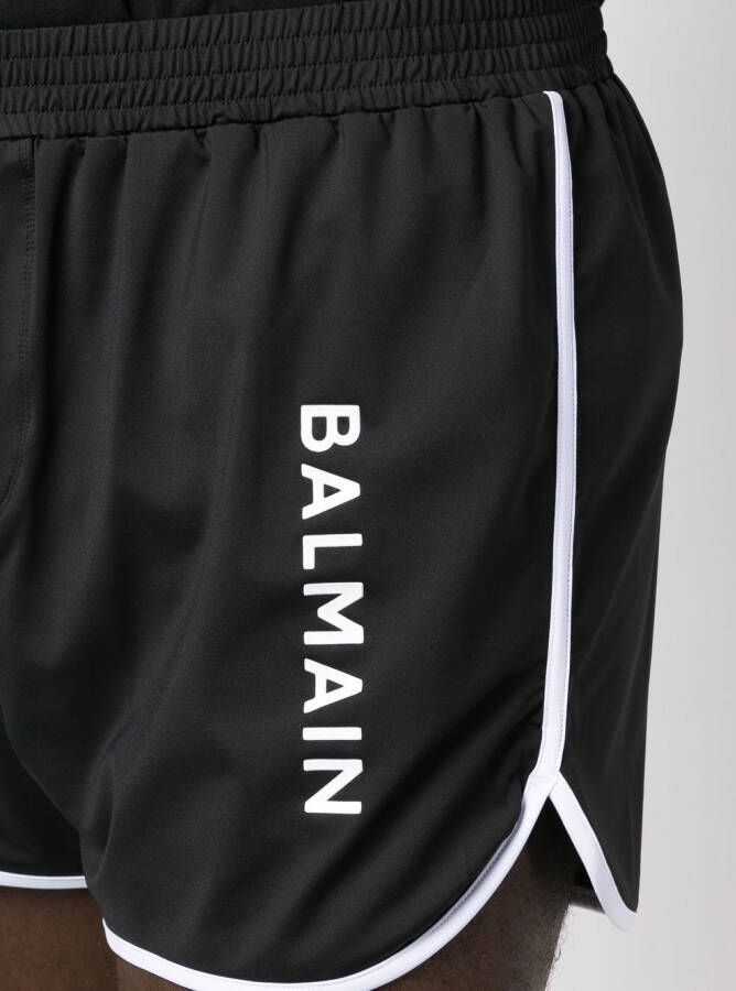 Balmain Trainingsshorts met logoprint Zwart