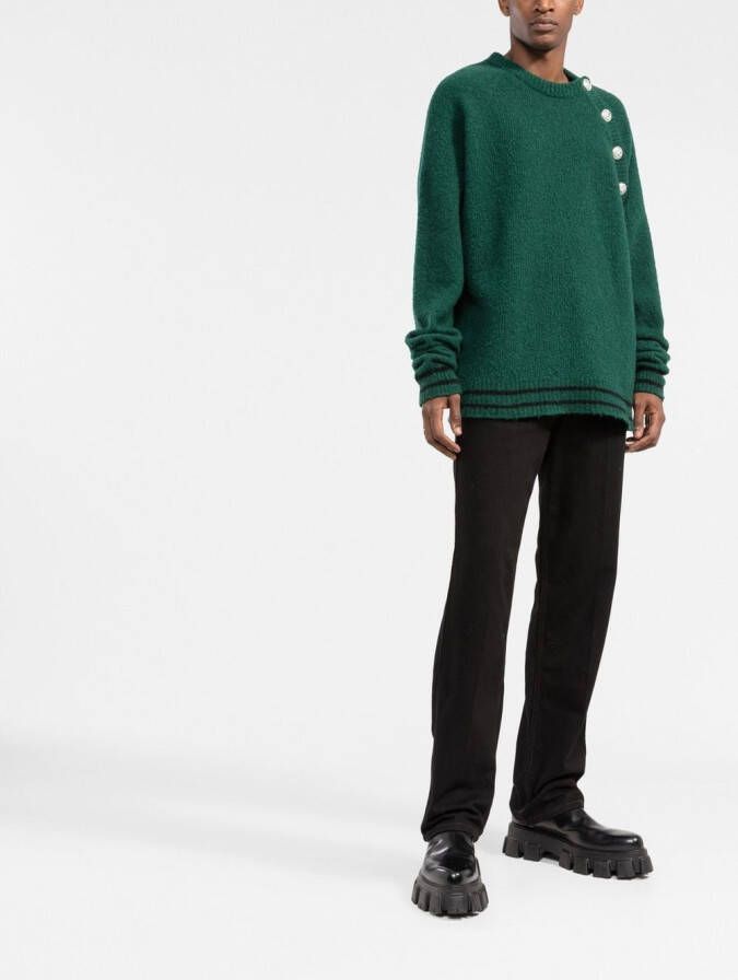 Balmain Trui met knopen Groen