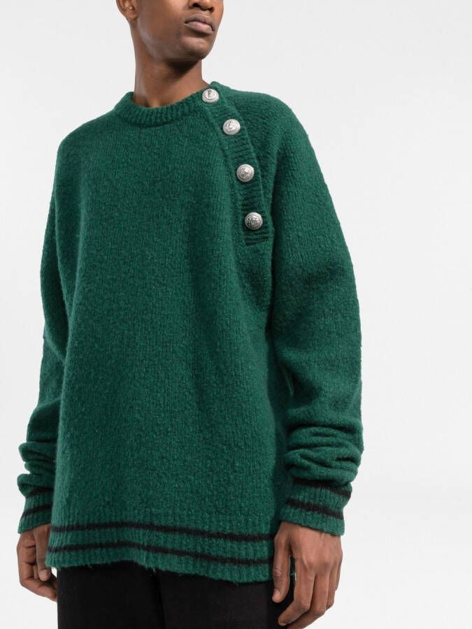 Balmain Trui met knopen Groen