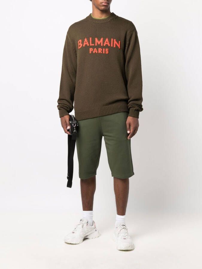 Balmain Trui met logo Groen