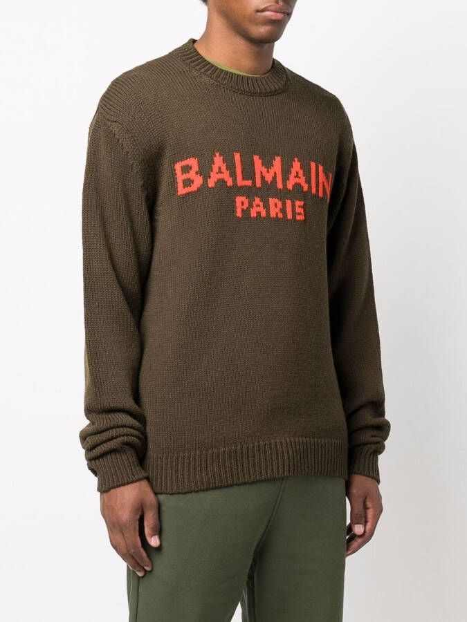 Balmain Trui met logo Groen