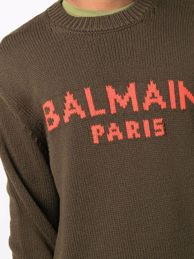 Balmain Trui met logo Groen