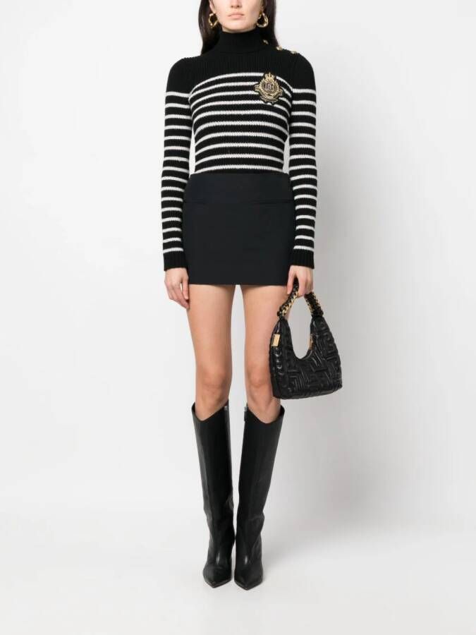 Balmain Trui met logopatch Wit