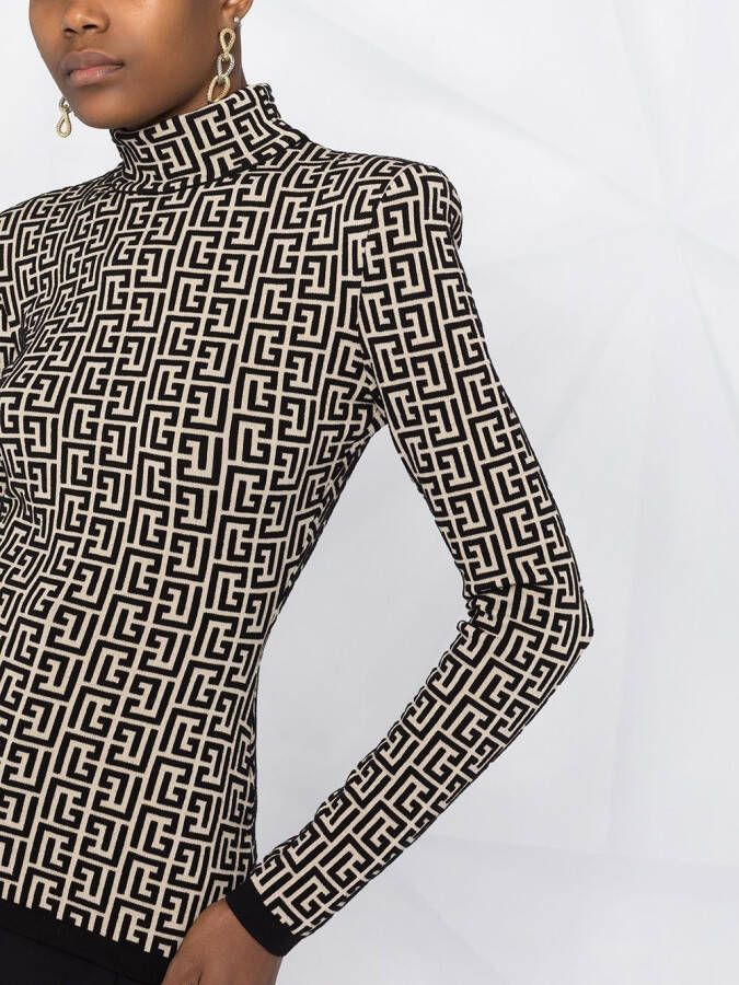 Balmain Trui met monogram Zwart