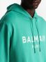 Balmain Katoenen bedrukte logo-hoodie Blauw Heren - Thumbnail 5