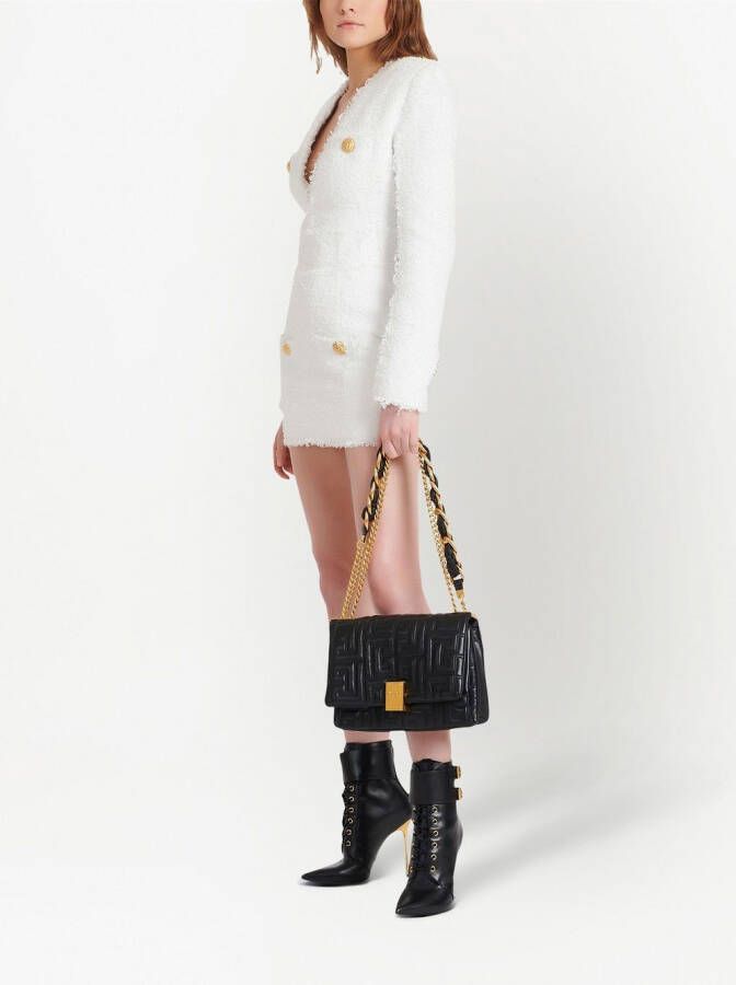 Balmain Tweed mini-jurk Wit