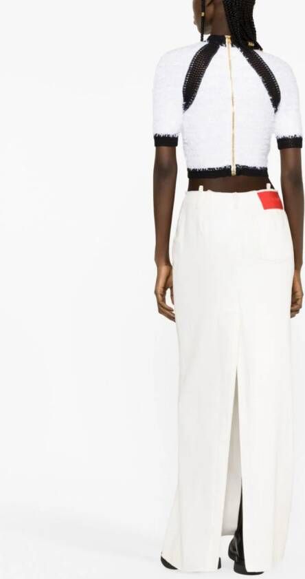 Balmain Tweed top Wit