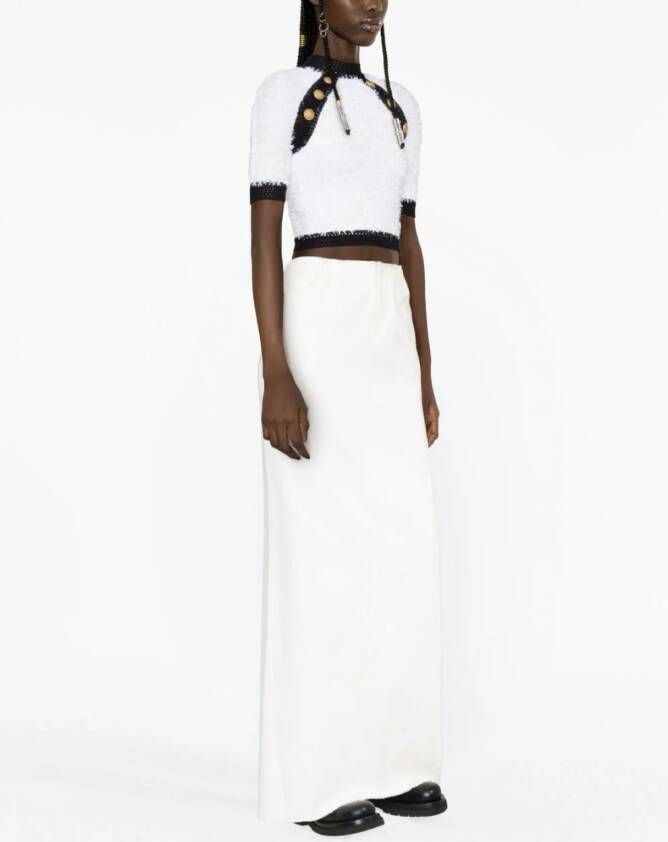 Balmain Tweed top Wit