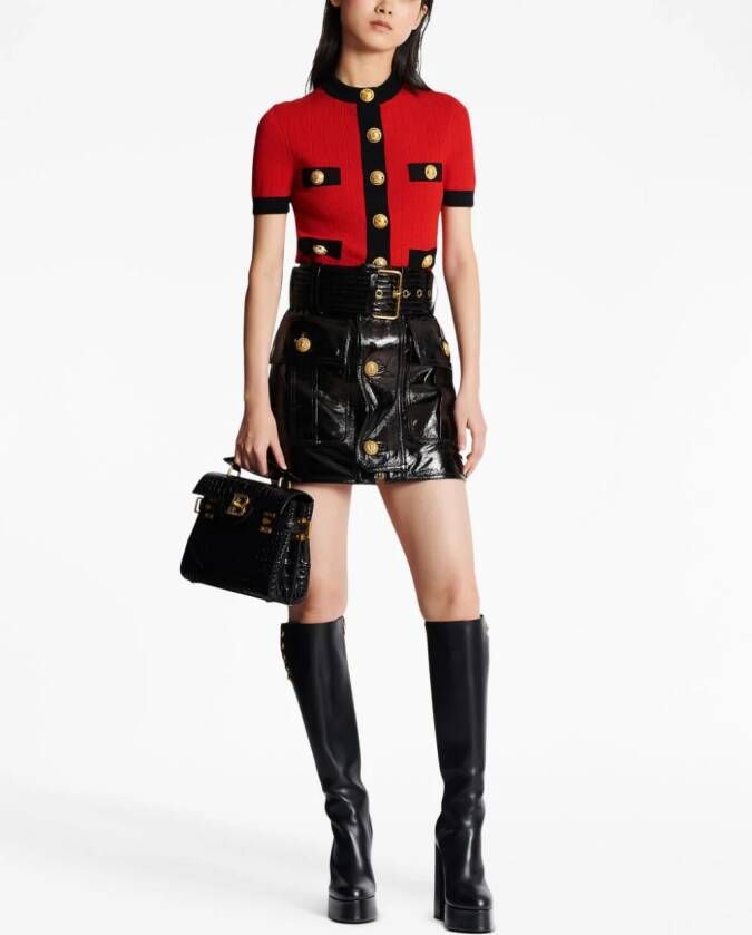 Balmain Vest met korte mouwen Rood