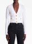 Balmain Geknipte gebreide cardigan White Dames - Thumbnail 3