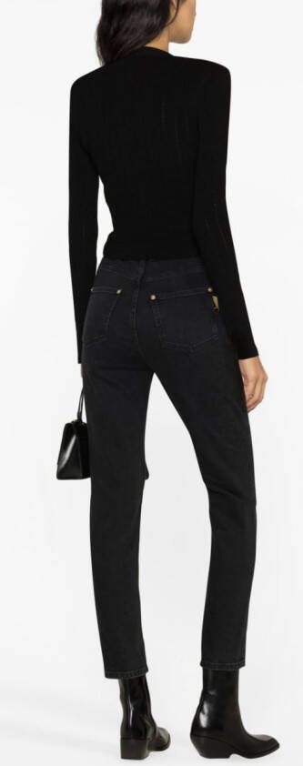 Balmain Gebreid vest met V-hals Zwart