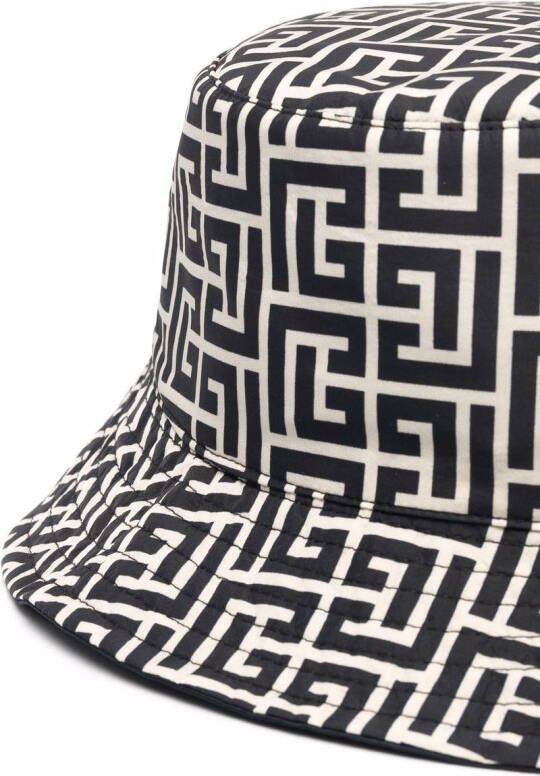 Balmain Vissershoed met monogram Zwart