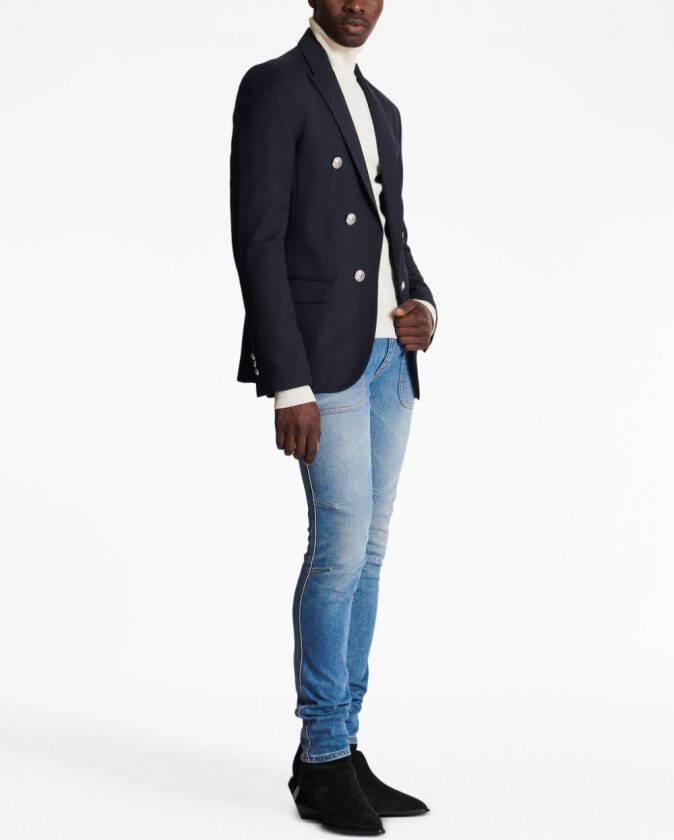 Balmain Wollen blazer Blauw