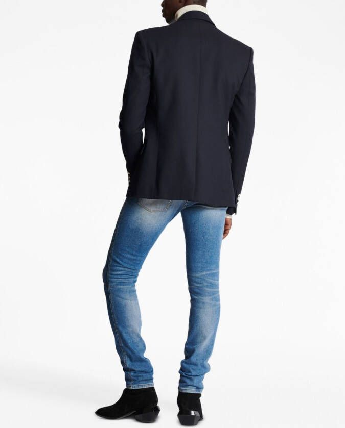 Balmain Wollen blazer Blauw