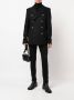 Balmain Wool pea coat with double-breasted silver-tone buttoned fastening Zwart Heren - Thumbnail 2