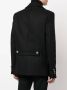 Balmain Wool pea coat with double-breasted silver-tone buttoned fastening Zwart Heren - Thumbnail 4