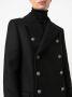 Balmain Wool pea coat with double-breasted silver-tone buttoned fastening Zwart Heren - Thumbnail 5