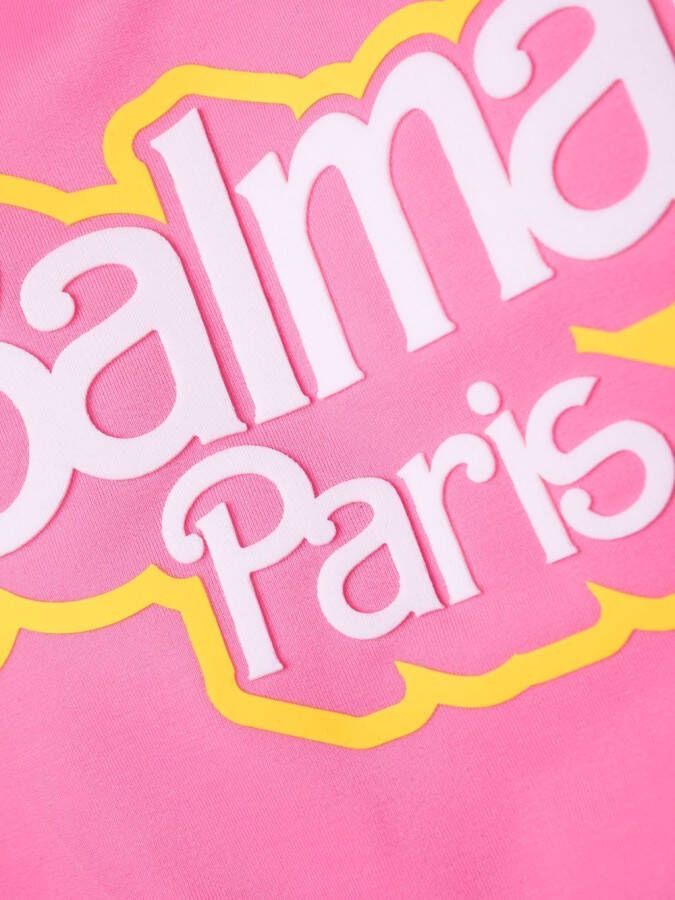 Balmain x Barbie badpak met logoprint Roze