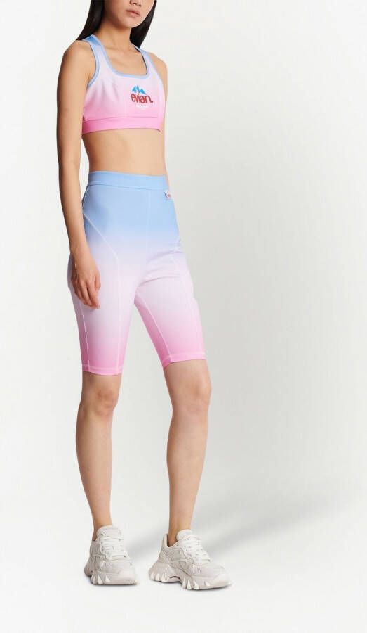 Balmain x Evian bermuda shorts met kleurverloop Roze