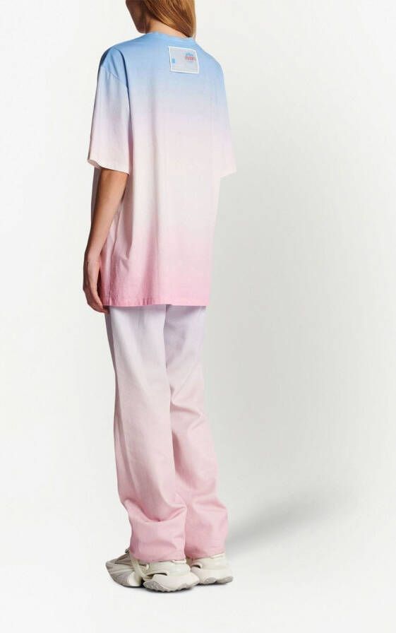 Balmain x Evian T-shirt met kleurverloop Roze